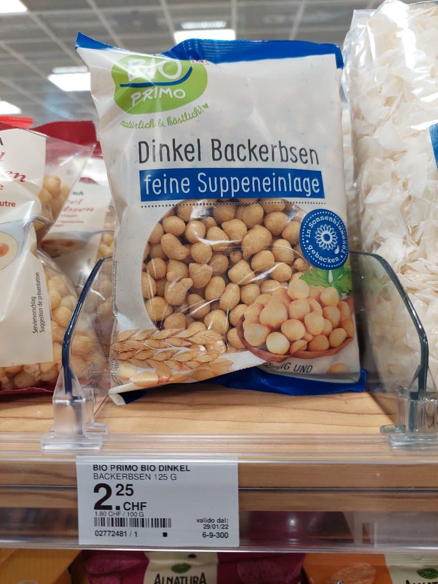 Bio Primo Dinkel Backerbsen
