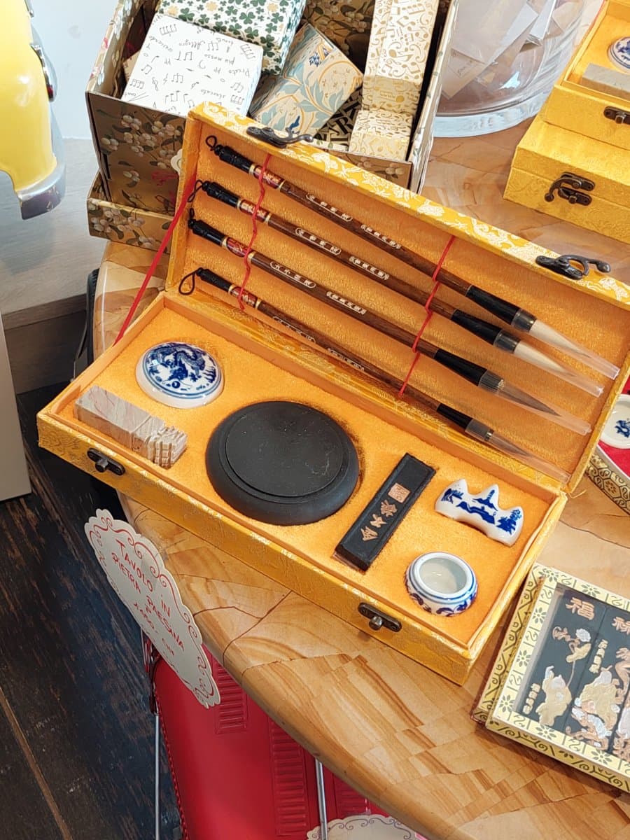 Set di calligrafia cinese