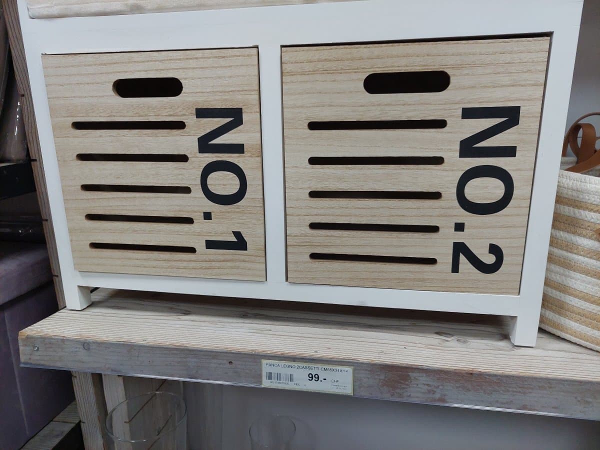 Panca Legno 2 Cassetti