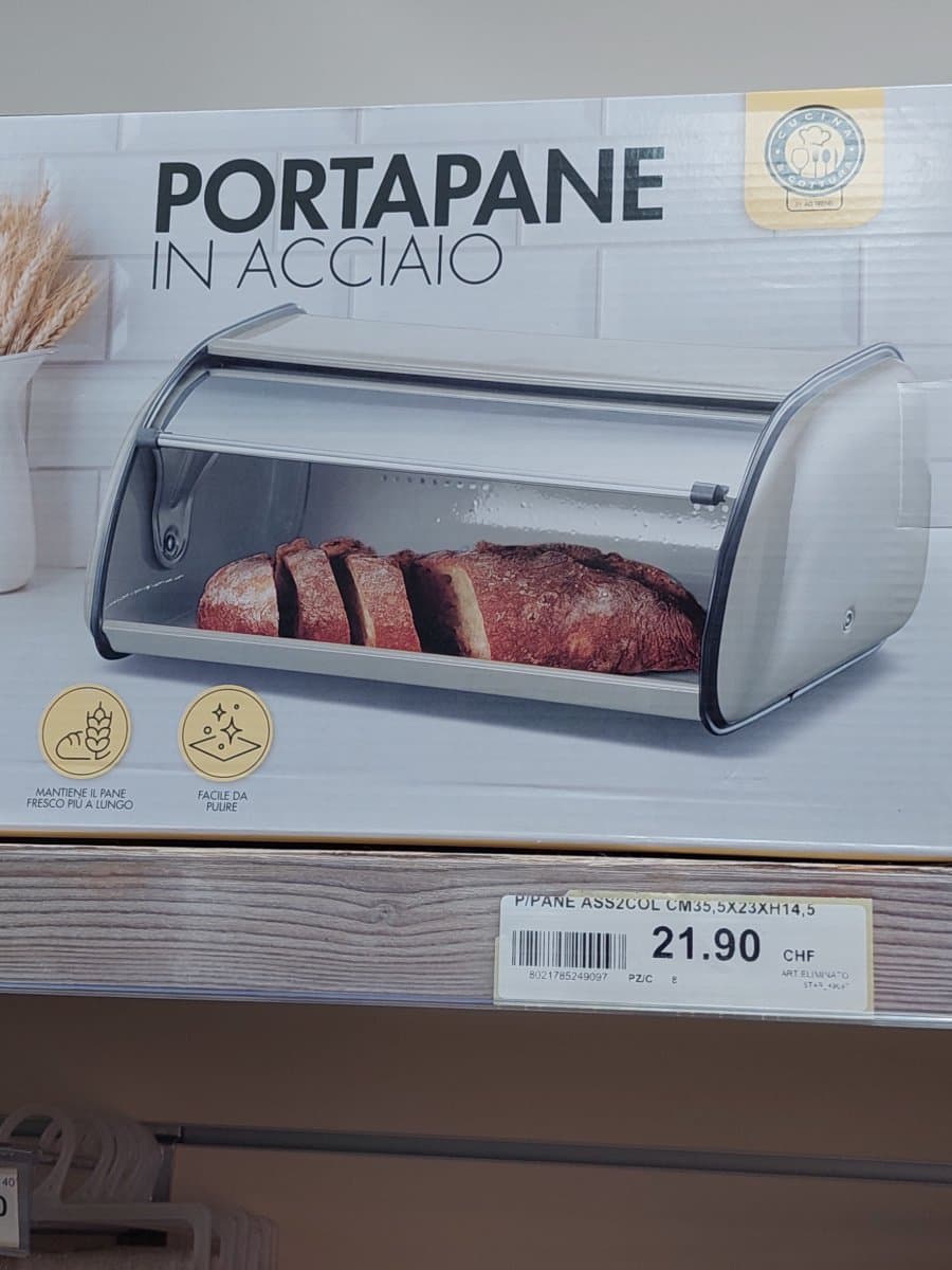 Portapane in Acciaio